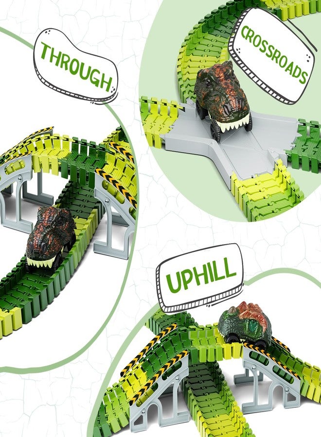Toyk Dinosaur Toys,Create A Dinosaur World Road Race,Flexible Track Playset and 2 pcs Cool Dinosaur car for 3 4 5 6 Year & Up Old boy Girls Best Gift - Image 4